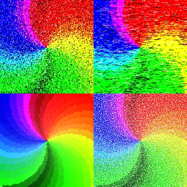 Conjunto de fondo abstracto arco iris con textura — Vector de stock