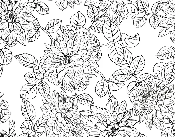 繰り返しの花の壁紙 — ストックベクタ