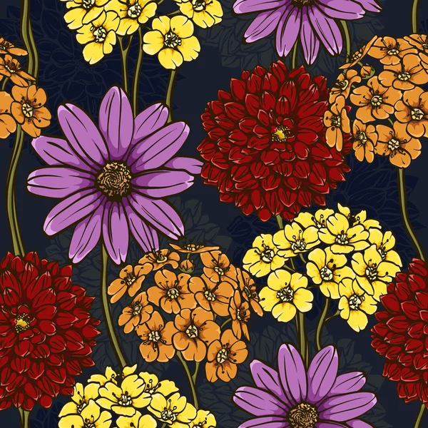 Fondo de pantalla de repetición floral — Archivo Imágenes Vectoriales