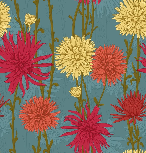 Floral sans couture bacground — Image vectorielle