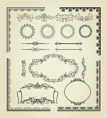 Set of design elements clipart