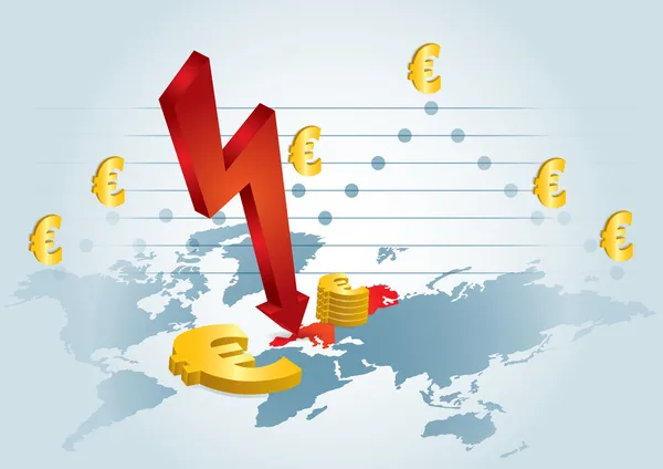 Euron utslag — Stock vektor
