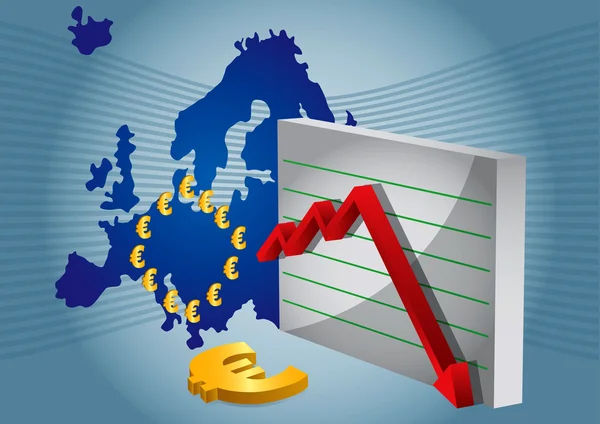 Desplome del euro? — Vector de stock