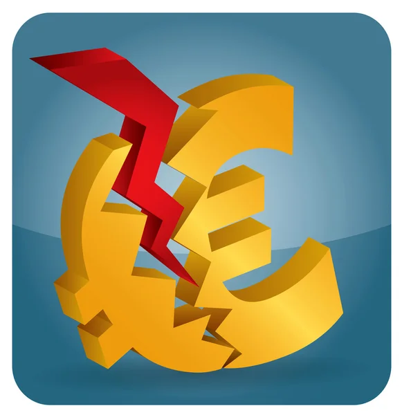 Euró-összeomlás? — Stock Vector