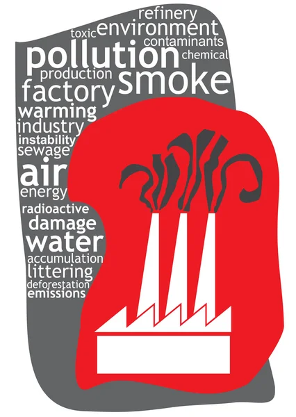 Pollution industrielle — Image vectorielle