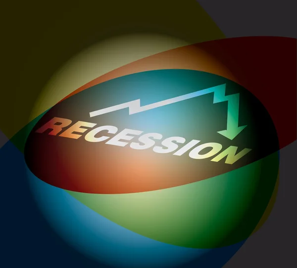 Recesión - concepto de empresas — Vector de stock