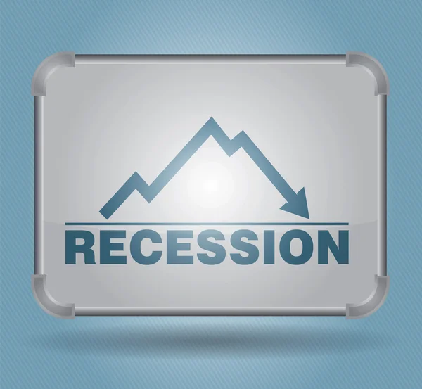 Recesja - koncepcja busines — Wektor stockowy