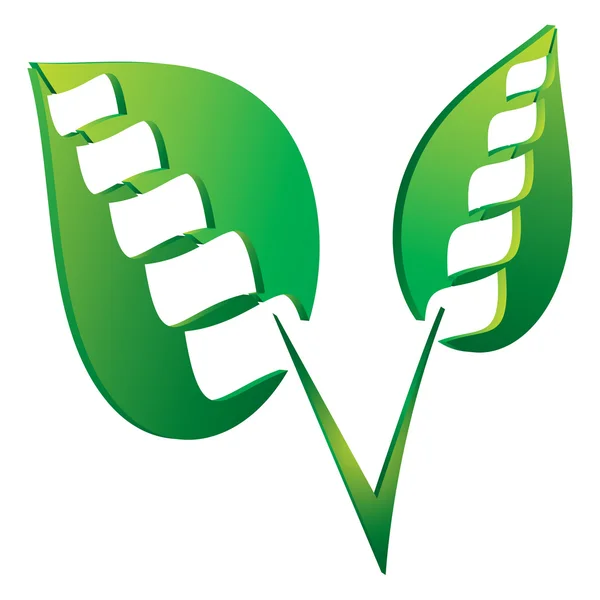 Streszczenie zielony liść — Wektor stockowy