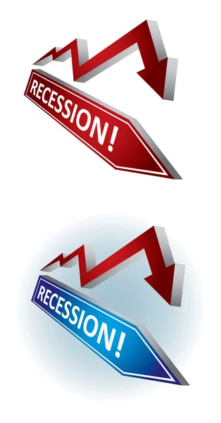 La récession économique — Image vectorielle