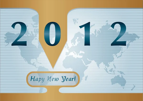 2012 - yeni yıl kutlamaları — Stok Vektör