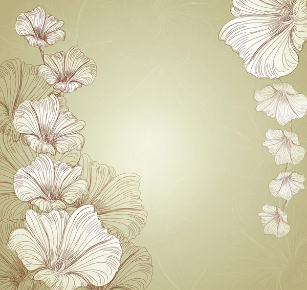 Glückwunsch-Vektor floraler Hintergrund — Stockvektor