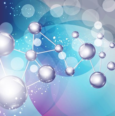 Vector abstract background with molecules