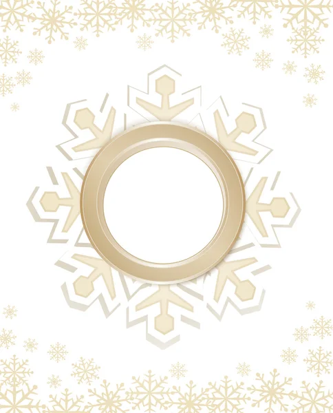 Vecteur vintage fond de Noël avec flocons de neige — Image vectorielle