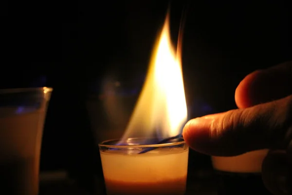 stock image Flaming alcohol