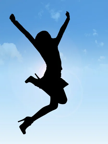 Mujer saltando —  Fotos de Stock