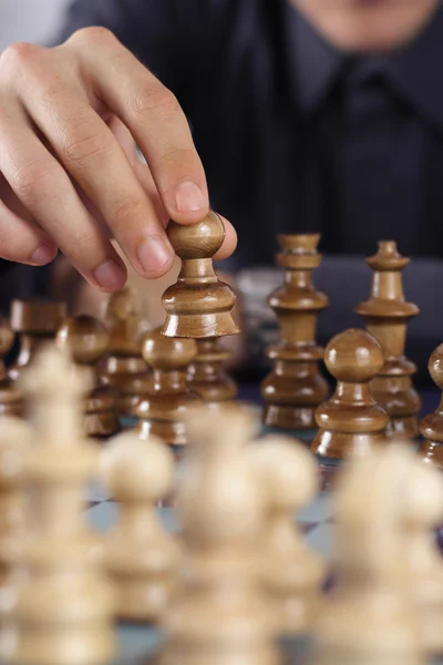 Satranç oynamayı işadamı — Stok fotoğraf