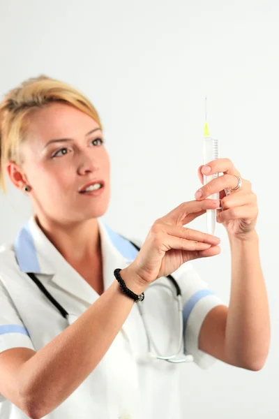 Doctor with syringe — Stock Photo, Image