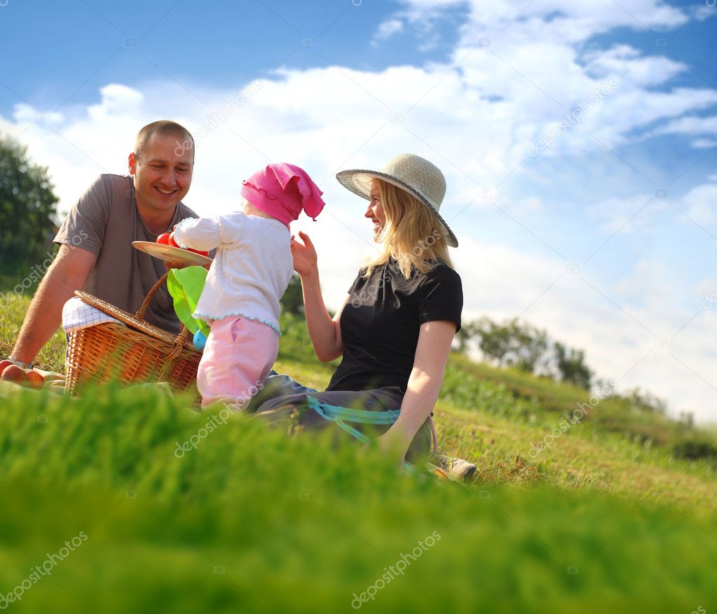 Family picnic Stock Photo by ©EmiliaU 7403497