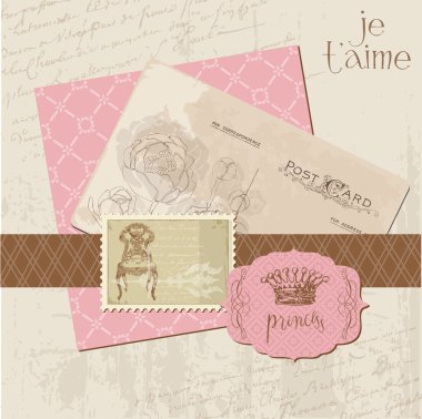 Scrapbook Vintage design elements clipart