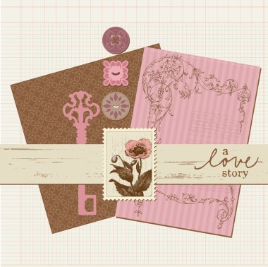 Scrapbook Vintage design elements clipart