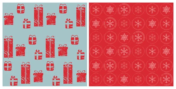 复古圣诞无缝背景-设计和剪贴簿 — 图库矢量图片