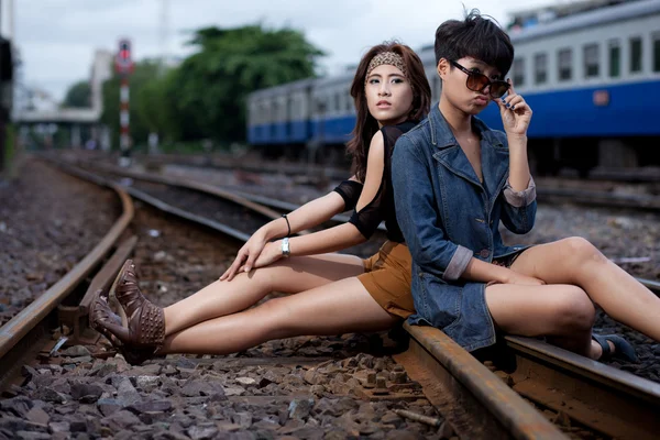 Mode portrait asiatique fille — Photo
