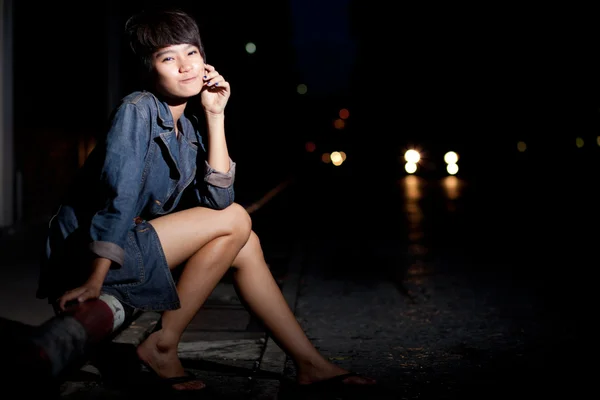 Moda retrato menina asiática — Fotografia de Stock