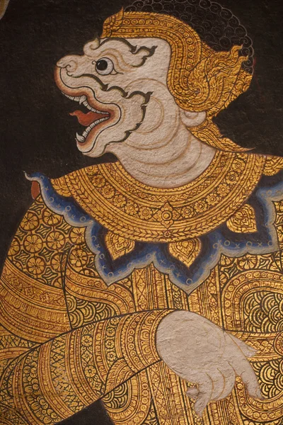 Peinture du Ramayana thaï . — Photo