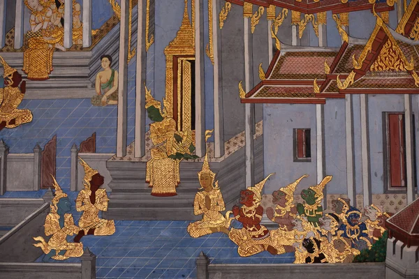 Thai Ramayana pintura . — Fotografia de Stock