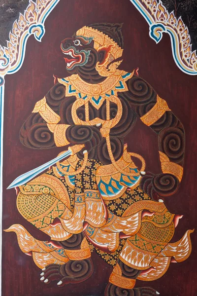 Тайская картина Рамаяны . — стоковое фото