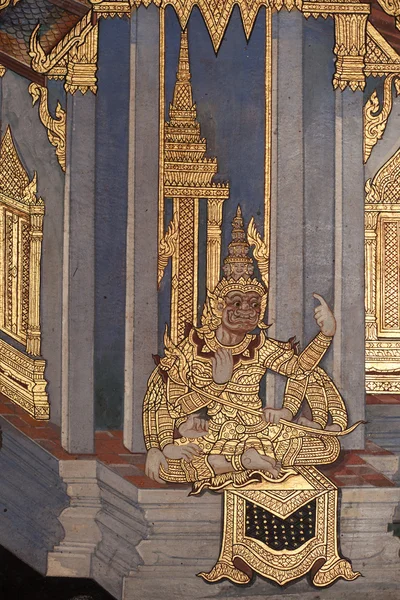 Thailändska ramayana målning. — Stockfoto