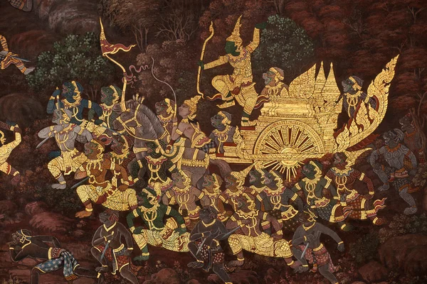 Pintura tailandesa Ramayana . — Foto de Stock