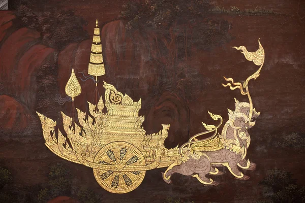 Тайська Рамаяна живопис . — стокове фото