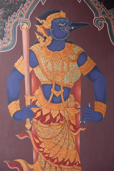 Peinture du Ramayana thaï . — Photo