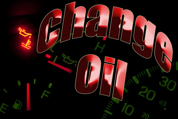 Změnit ropy služby motor světlo — Stock fotografie