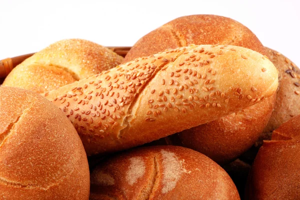 Fresh bread isolated on white background — Stock Photo, Image