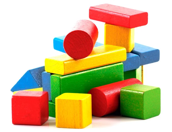 Wooden building blocks Royalty Free Stock Images
