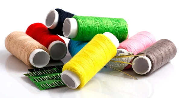 Set of colorful spools of thread — Stock Photo, Image