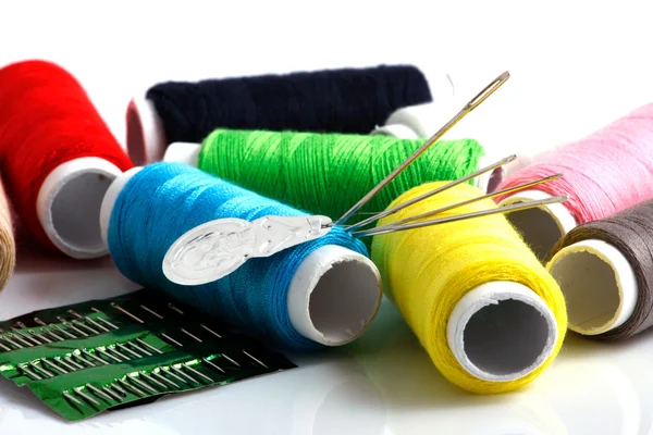 カラフルな糸のスプールの設定 — ストック写真