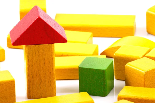 stock image Wooden building blocks