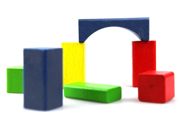 stock image Wooden building blocks