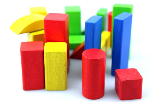 stock image Wooden building blocks