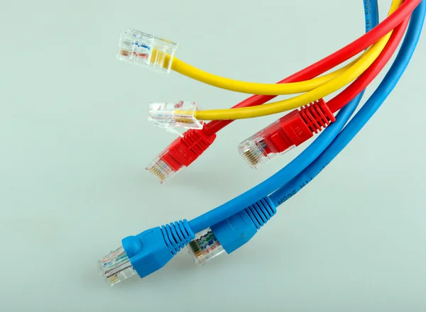 Καλώδια δικτύου Ethernet — Φωτογραφία Αρχείου