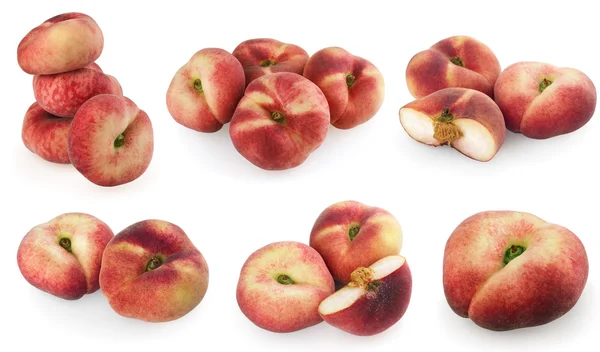 Set of chinese flat peaches — Stock Photo, Image