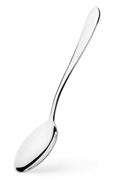 Silver spoon függőlegesen áll Stock Kép