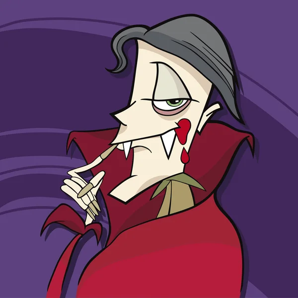 Vampiro dos desenhos animados — Vetor de Stock