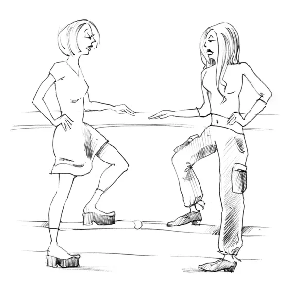 Zwei Frauen im Gespräch — Stockfoto