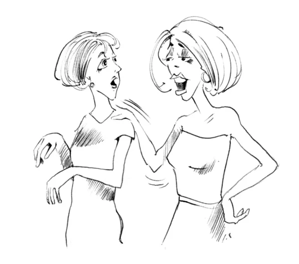 Two women talking — Stock Photo, Image