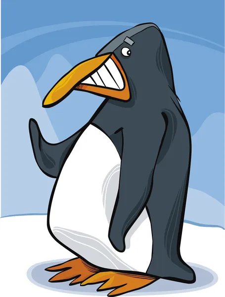 Pingüino gracioso — Vector de stock