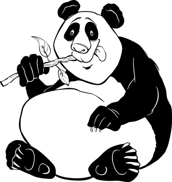Panda bear coloring page — Stock Vector
